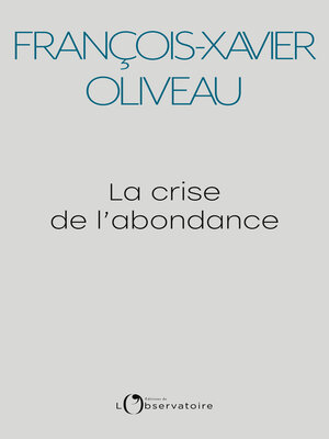 cover image of La crise de l'abondance